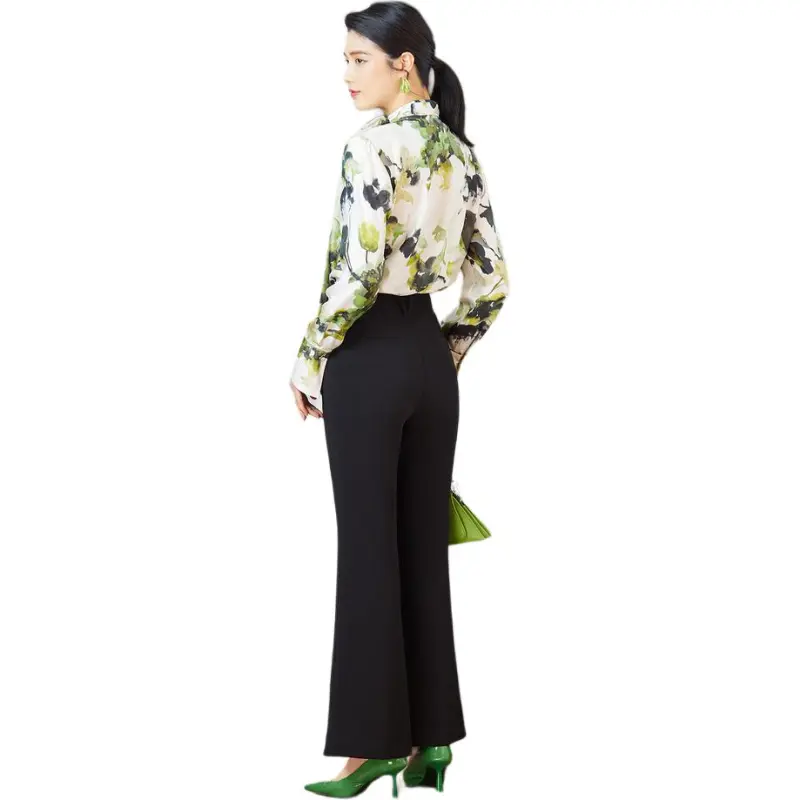 BBLLUUEE Shirt Women's Fruit Olive Green-0