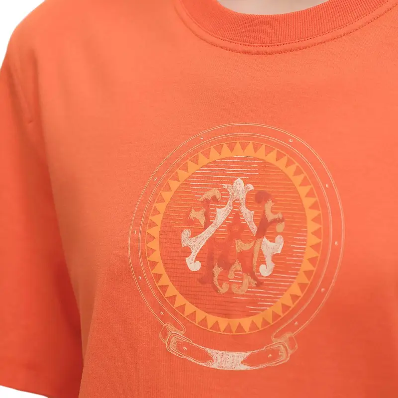 HERMES FW25 Short Sleeved Dress Women's Orange-3