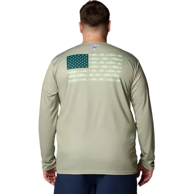 Columbia PFG Terminal Tackle Fish Flag T-Shirt Men's Smoky Sage Green-1