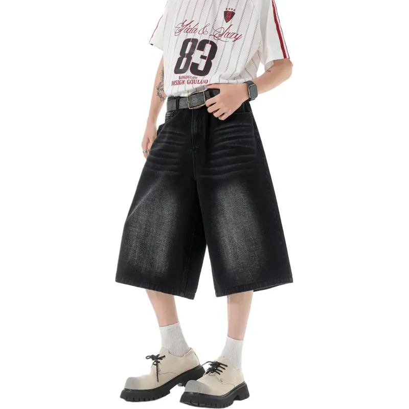 PENTAGONAL HEART Denim Shorts Men's-3