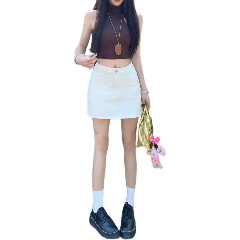 Kazakhstan Denim Short Skirts Women's-17