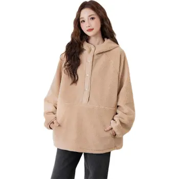 Tonlion Velvet feel Coat Women's Khaki