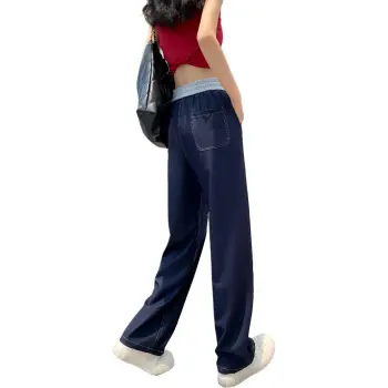 The Temptation Of The Muse Casual Pants Women's Dark Blue