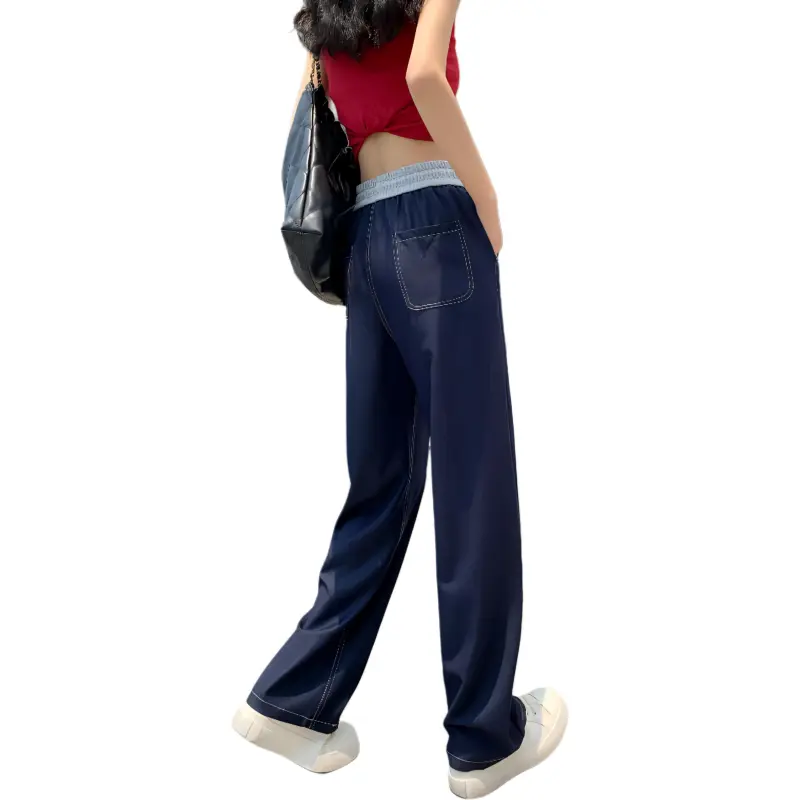 The Temptation Of The Muse Casual Pants Women's Dark Blue-0