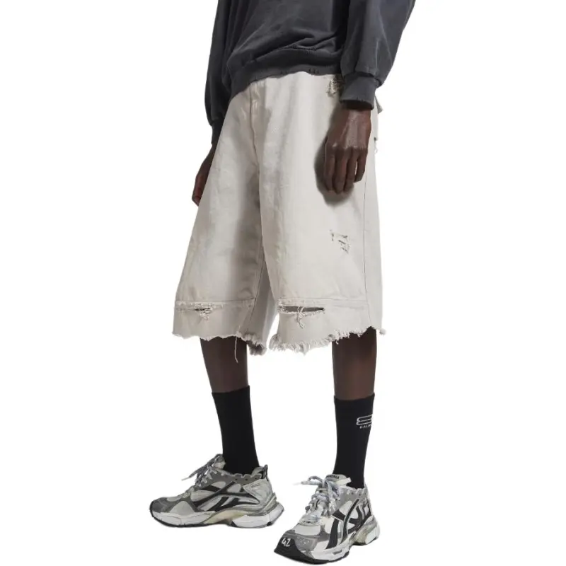 Balenciaga SS25 Casual Shorts Men's Light Gray-5