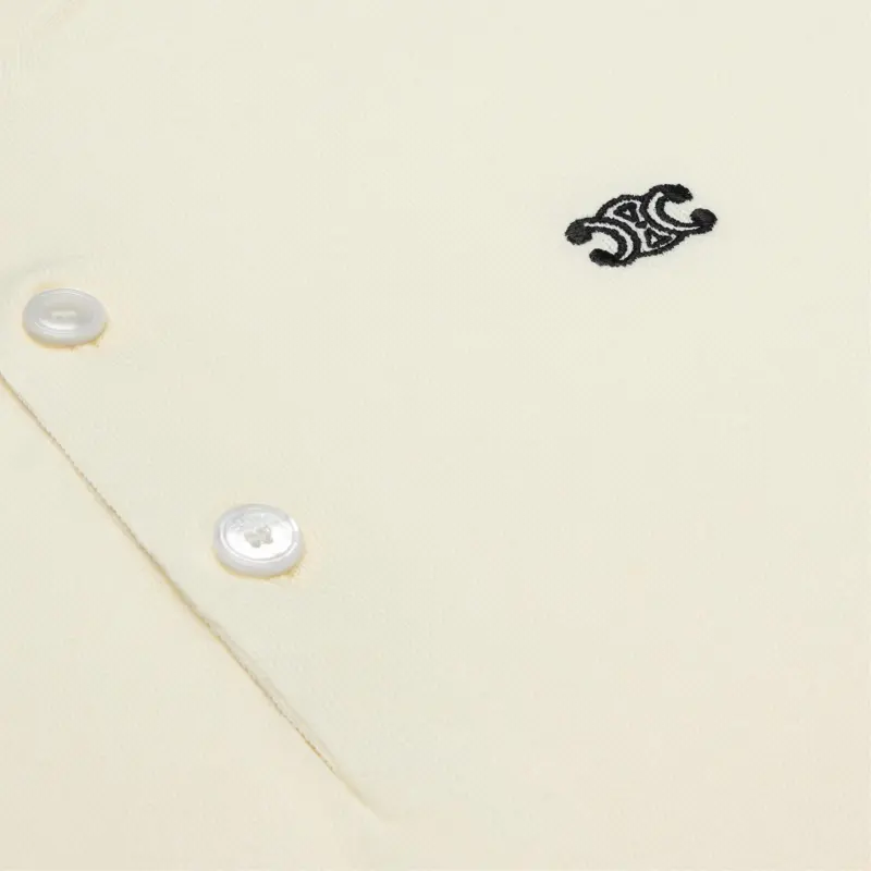 CELINE SS25 Polo Shirt Men's Ecru-2