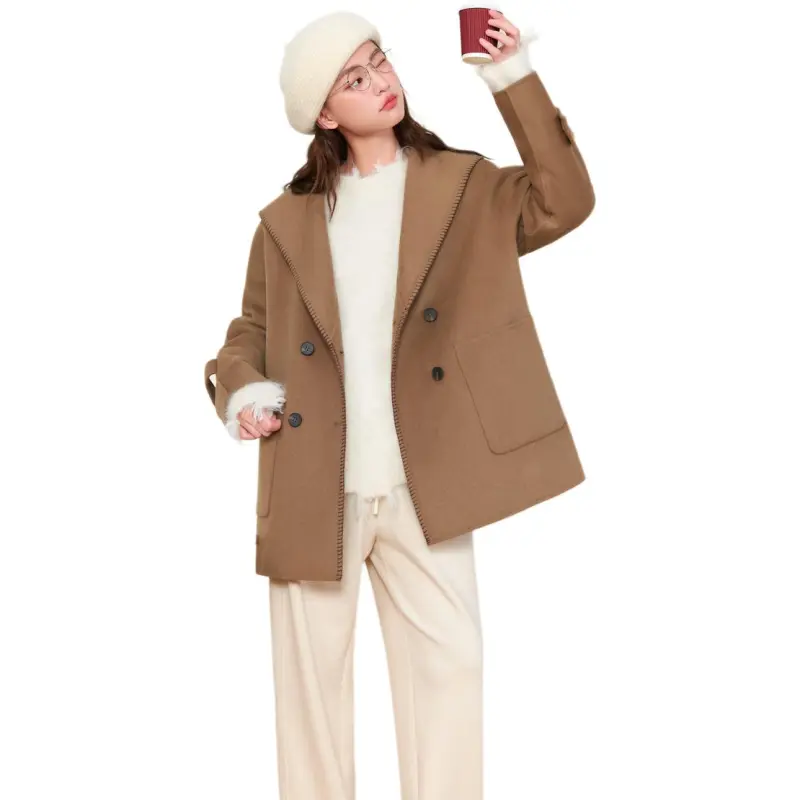 ZIHAN Coats Women's Khaki Green-4