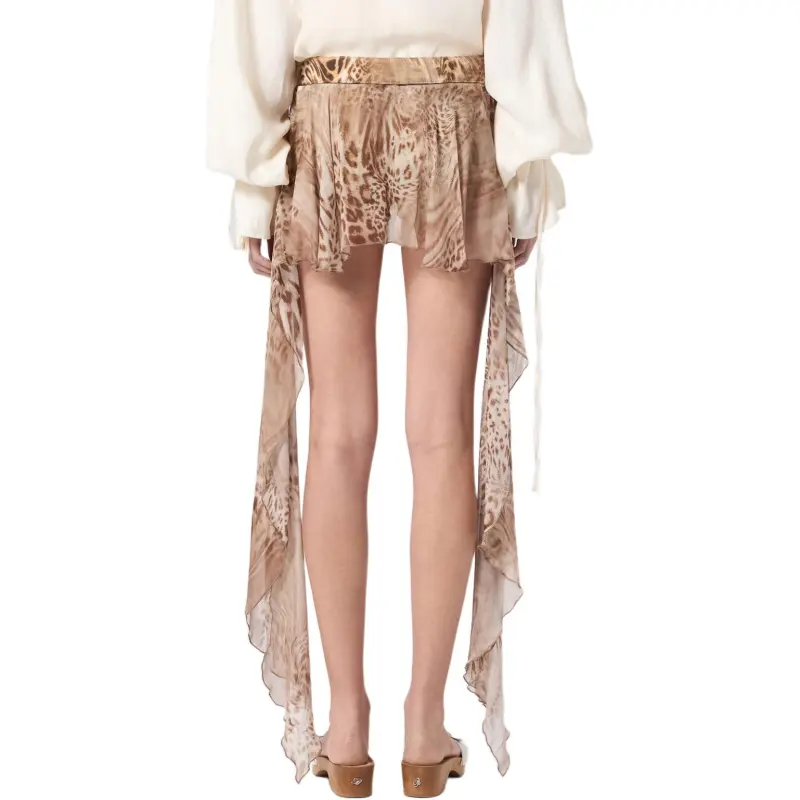 Blumarine Flounce detail Printed Shorts-3