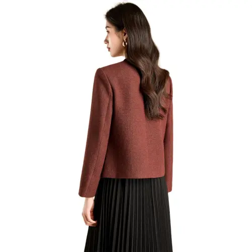 Mylan Cropped Coats Women's Rusty Red Collection Brand Stay Updated With Event Alerts