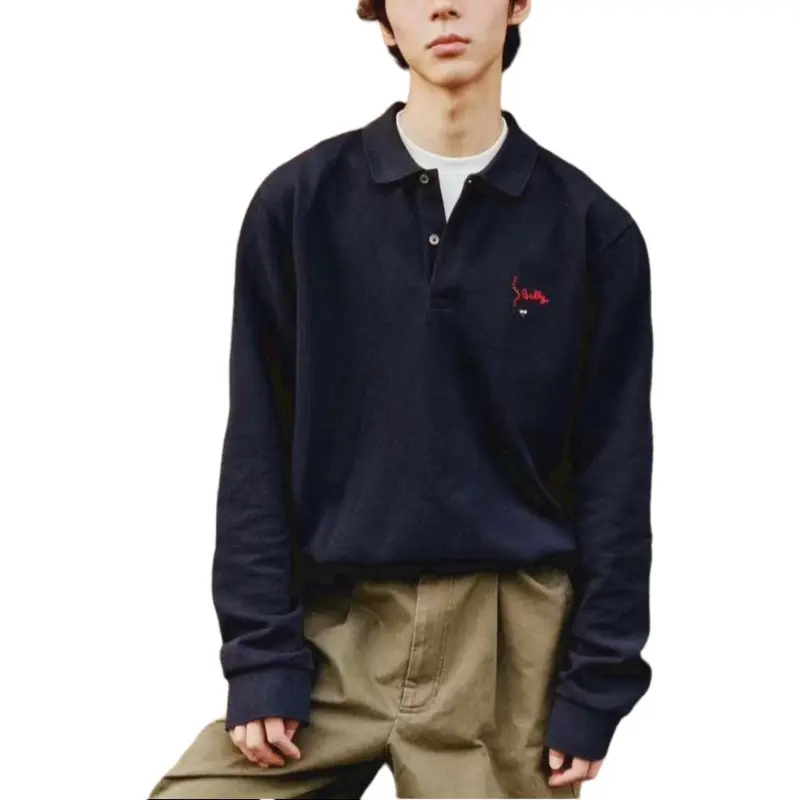BALLY SS25 Polo Shirt Men's Dark Blue-4