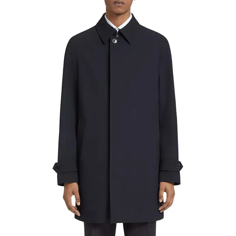 Ermenegildo Zegna Concealed Front Fastened Long Sleeved Coat-2