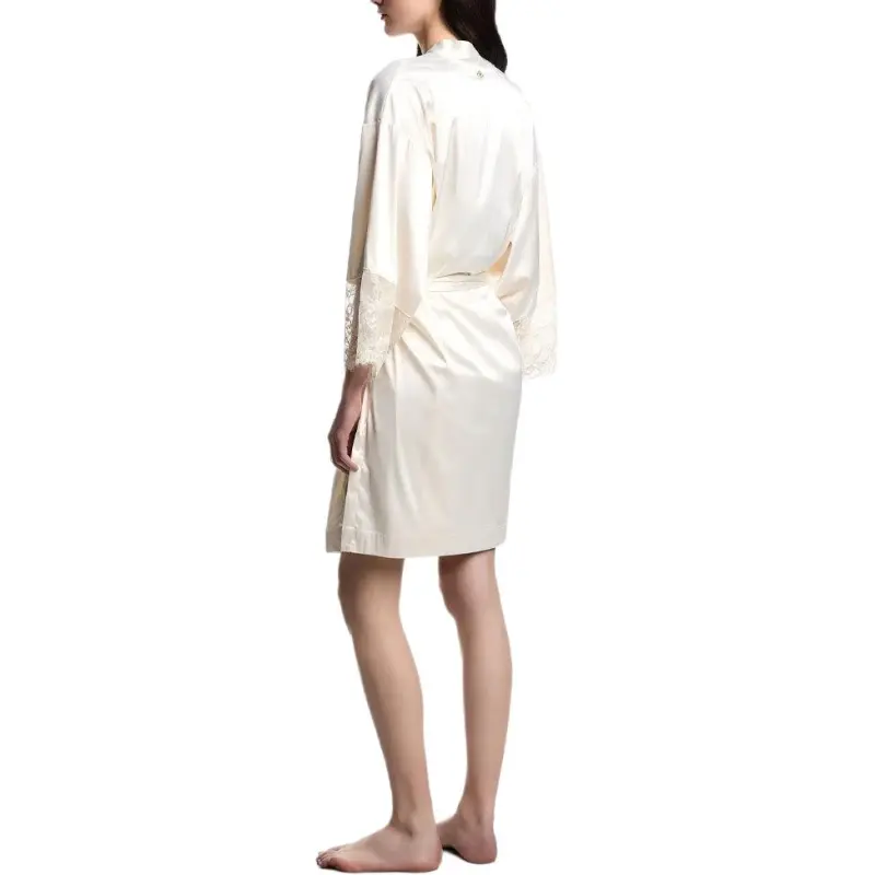 EMPORIO ARMANI Sleep Robe Women's Ivory White-1