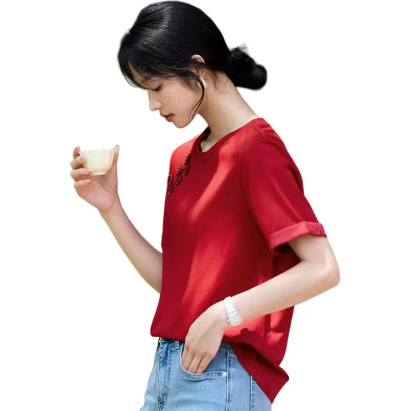 XWI T Shirts Women's Red-4