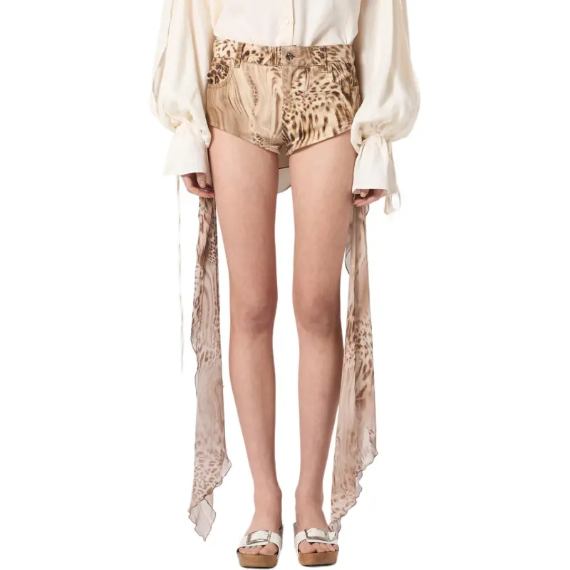 Blumarine Flounce detail Printed Shorts-2