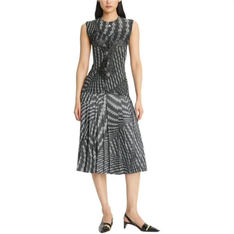 TORY BURCH Pleated Silk Midi Skirt-1