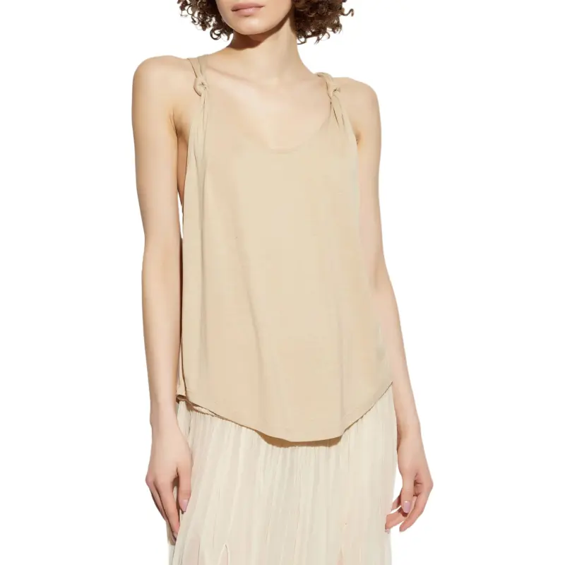 ISABEL MARANT Elody Knot Detailed Scoop Neck Tank Top-1