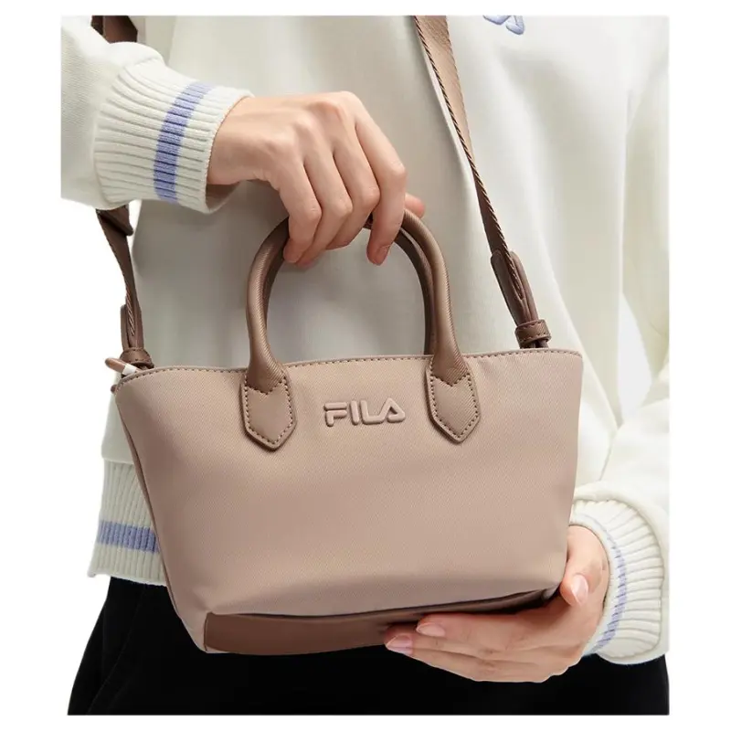 FILA Fabric Crossbody One Shoulder Handbag Mini Women's Light Brown-4