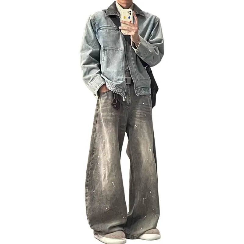 DUATOGE Jeans Men Smoke Gray -2