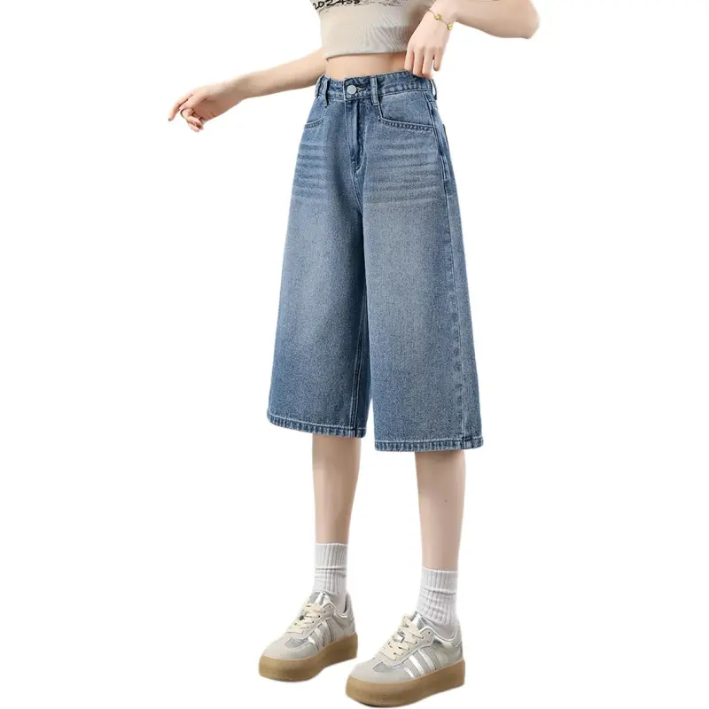 Weixi Denim Shorts Women's Medium Blue-3