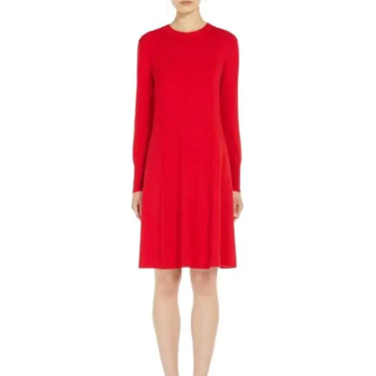 MaxMara Long Sleeved Dress Women's Red-1