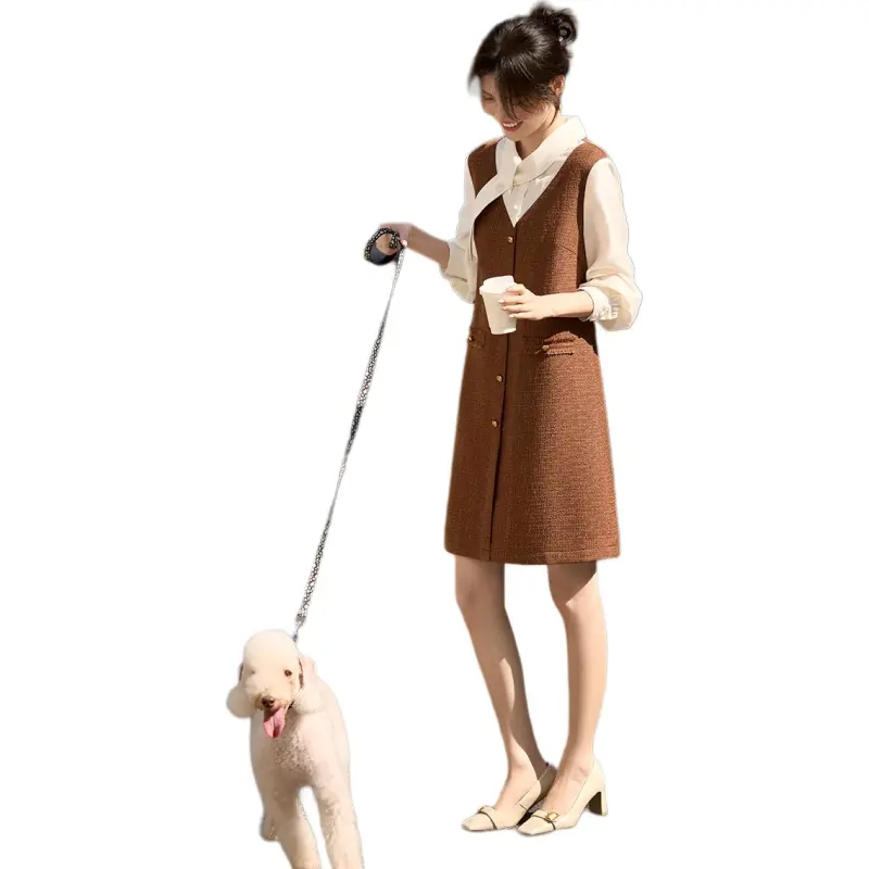 XWI Long Sleeved Dresses Women's Red & White-2