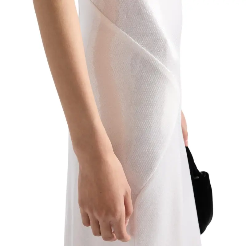 PRADA FW24 Sleeveless Dress Women's White-4