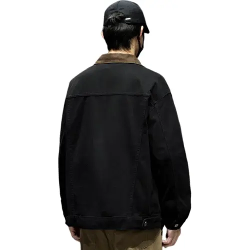 Tonlion Denim Jacket Unisex Black