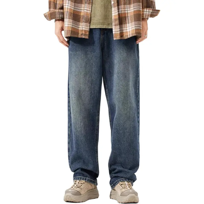 DUATOGE Jeans Men's Vintage Blue -1
