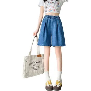 Flowers In Water Denim Shorts Women's