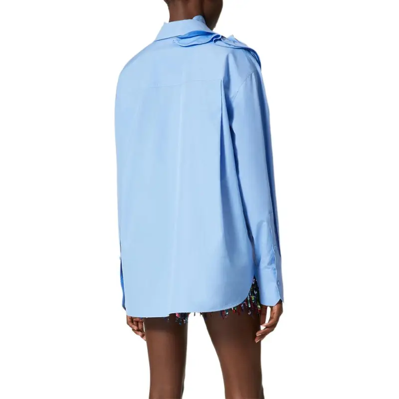 Valentino Buttoned Long-Sleeved Poplin Shirt-3