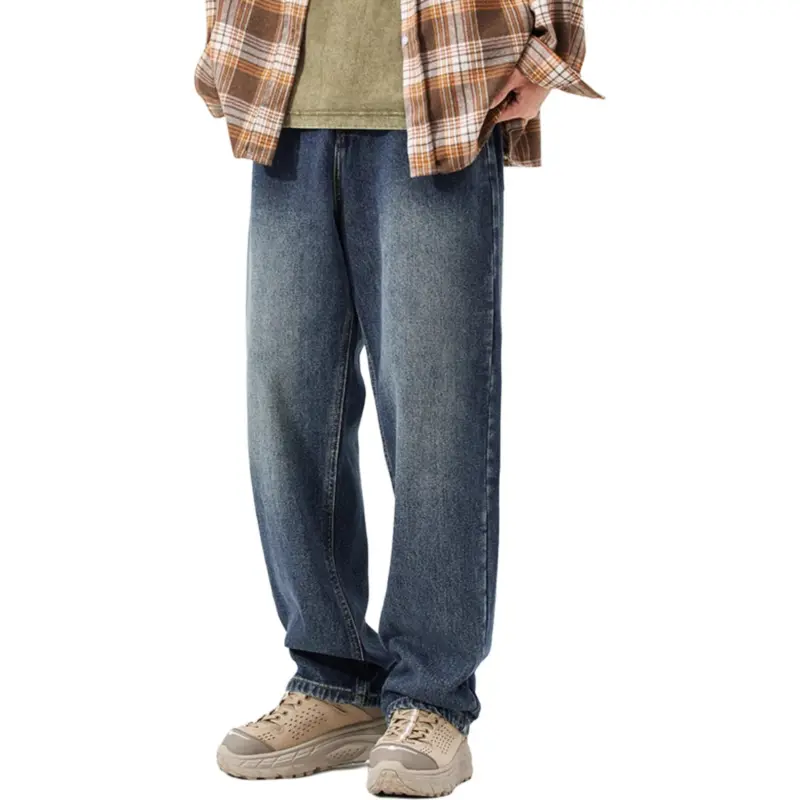 DUATOGE Jeans Men's Vintage Blue -4