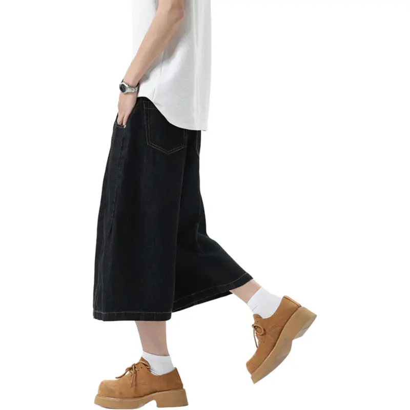 TELENT Denim Shorts Unisex Black-1