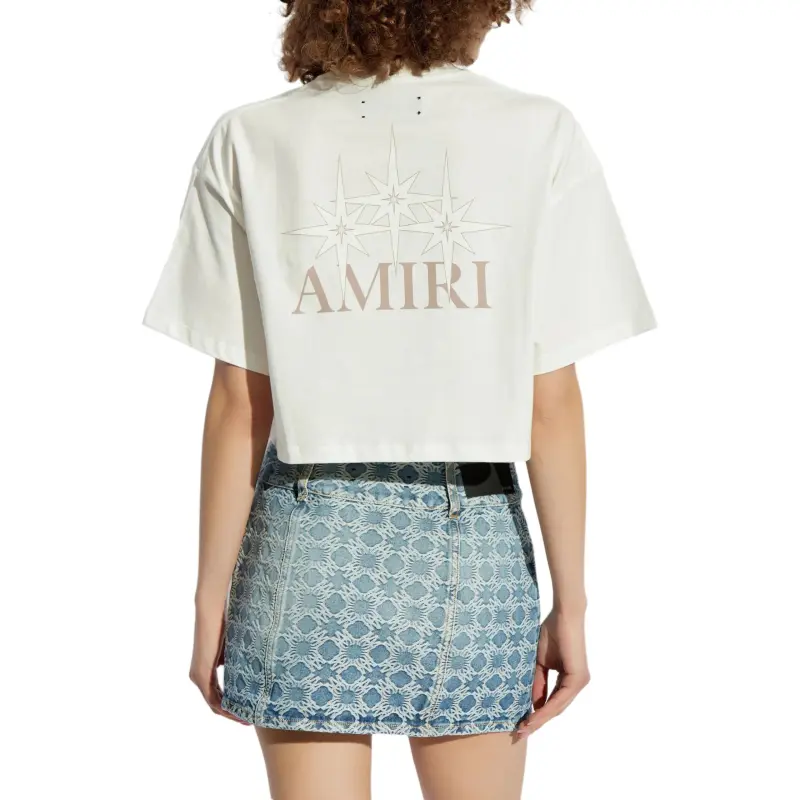 AMIRI Logo Printed Cropped T Shirt-2