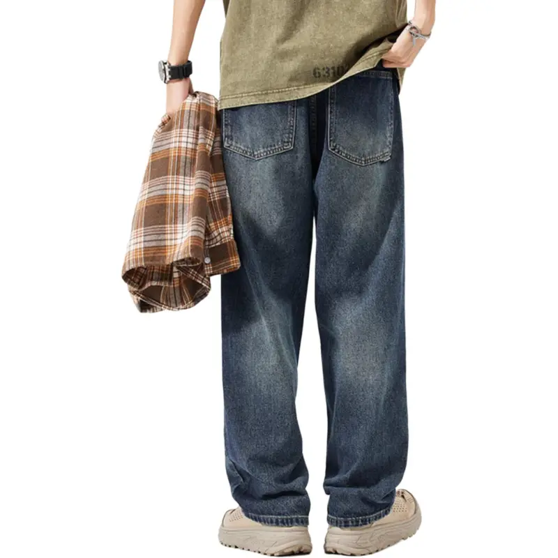 DUATOGE Jeans Men's Vintage Blue -3