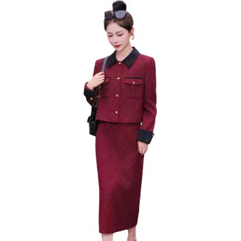 La Chapelle Skirt Set Women's Burgundy