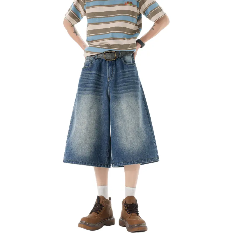 PENTAGONAL HEART Denim Shorts Men's-11