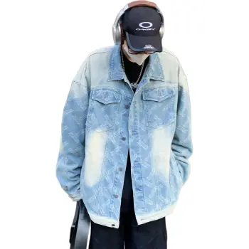 RICE NINE TEN Denim Jacket Unisex Blue