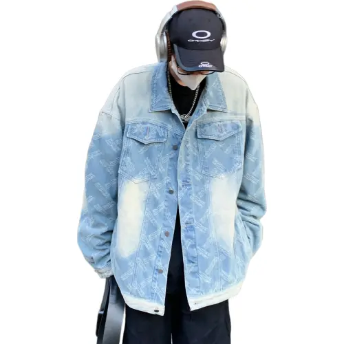 RICE NINE TEN Denim Jacket Unisex Blue