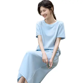 XWI Two Piece Skirt Sets Women's Sky Blue