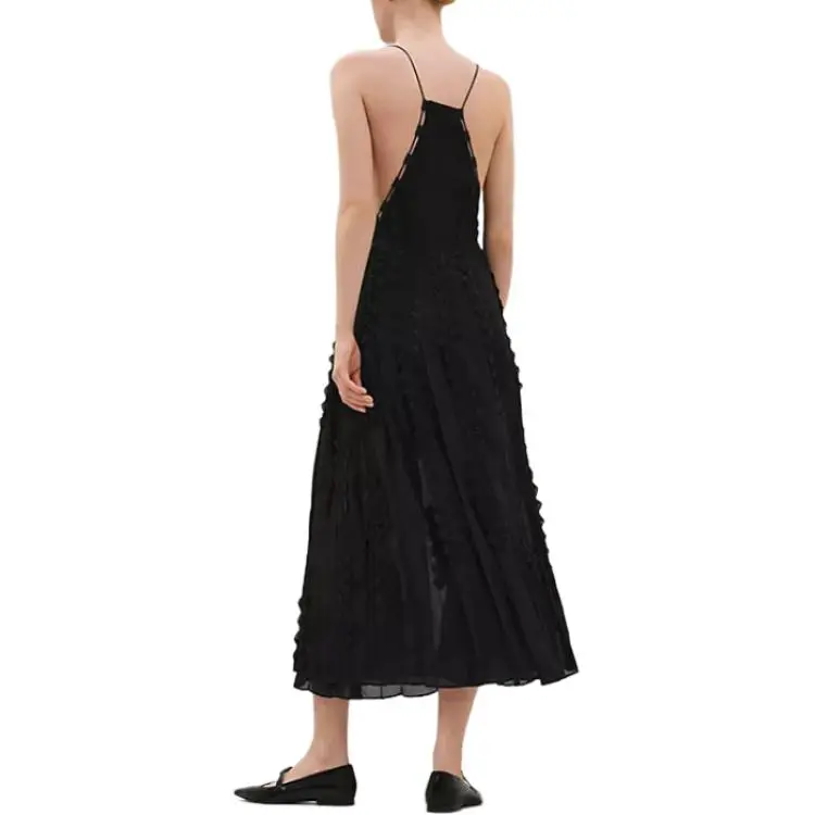 HERMES Slip Dress Women's Black-0