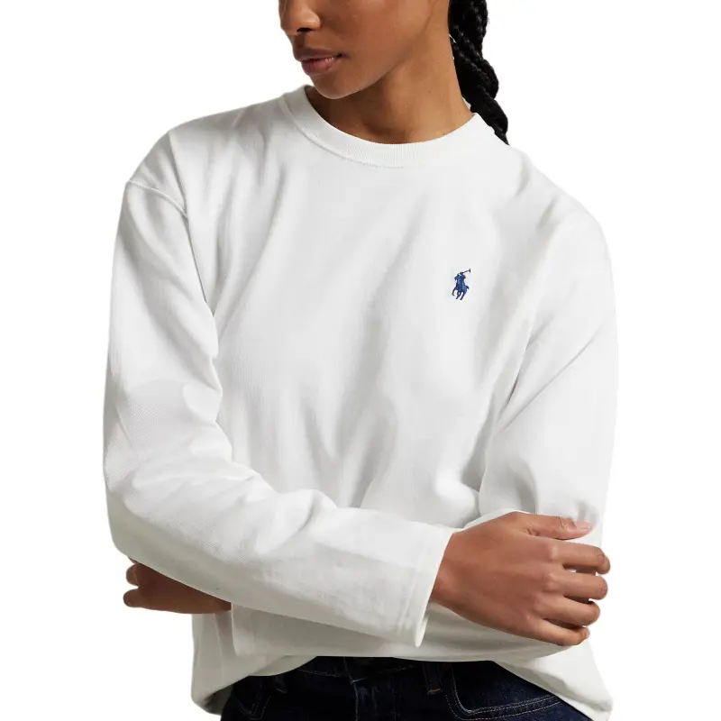 Polo Ralph Lauren Drop Shoulder Sleeve T Shirt Women's Black-4