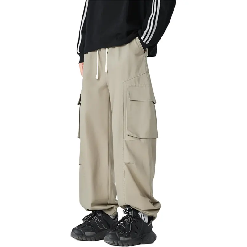 PENTAGONAL HEART Cargo Pants Men's Apricot-2
