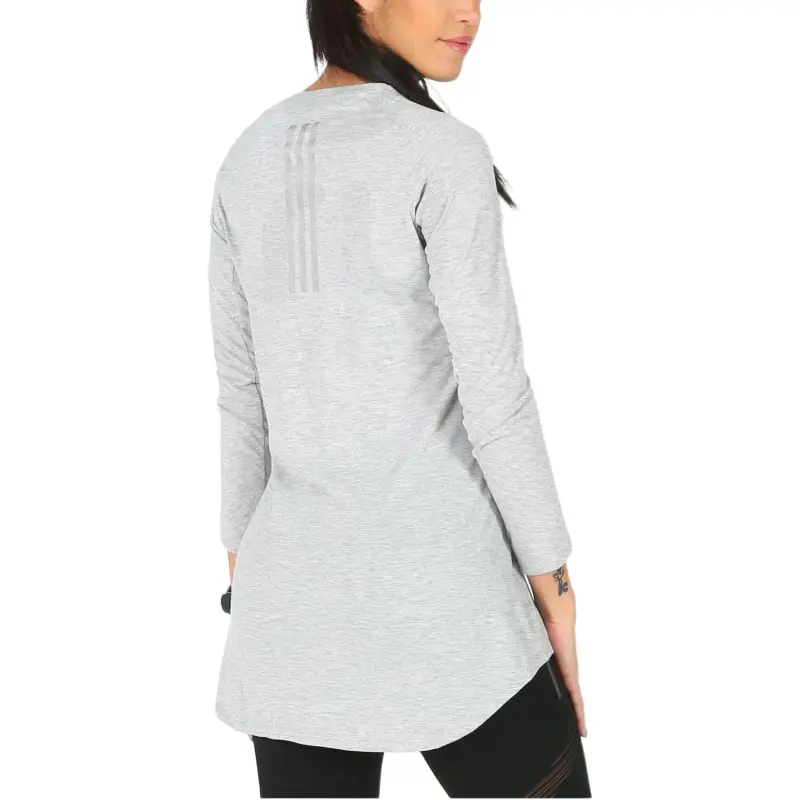 Adidas Long-Sleeved Dresses Women's Heather Gray-2