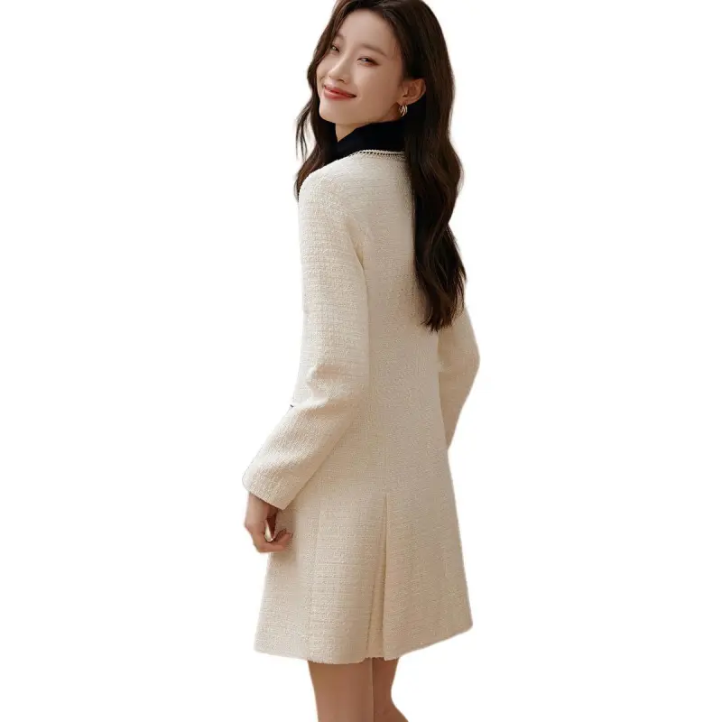 Mo Han Yi Mei Long Sleeved Dresses Women's Ecru-3