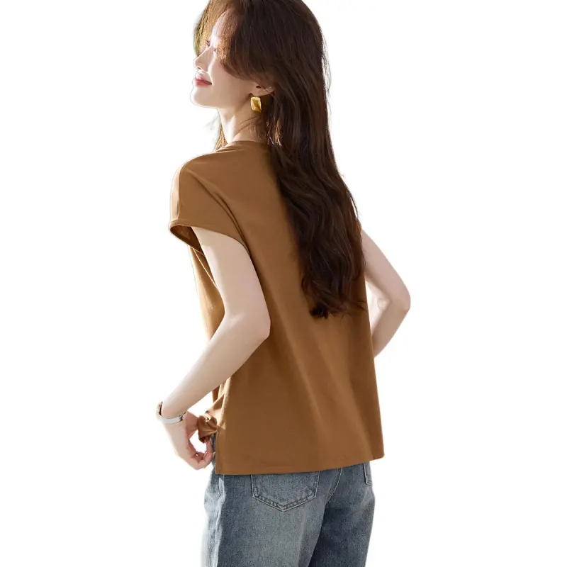 Mo Han Yi Mei T Shirt Women's Coffee-1