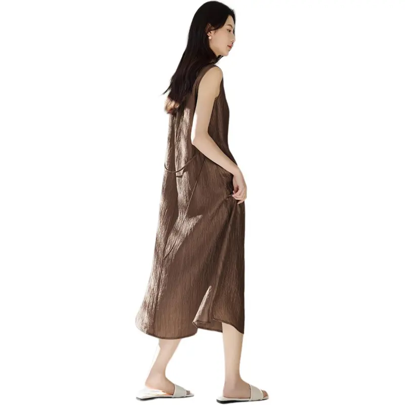 IHIMI Sleeveless Dress Women's Brandy Brown-1