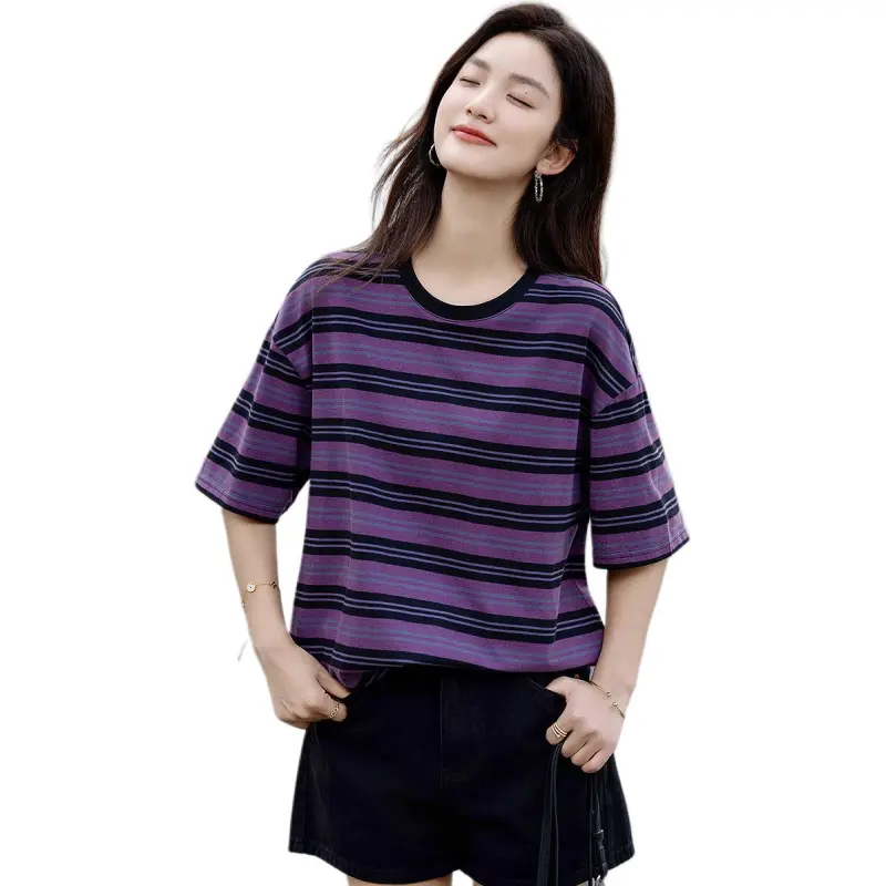 【dme】 T Shirt Women's Dark Purple-3