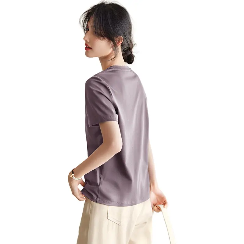 XWI T Shirt Women's Gray Purple-1