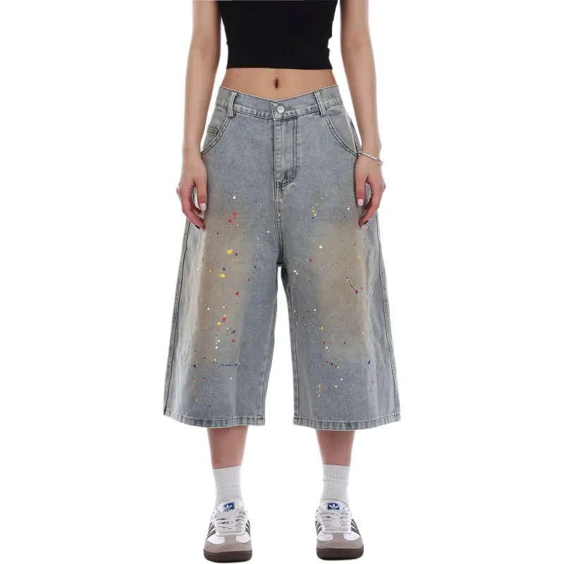 VINMUK Denim Shorts Unisex Blue-2