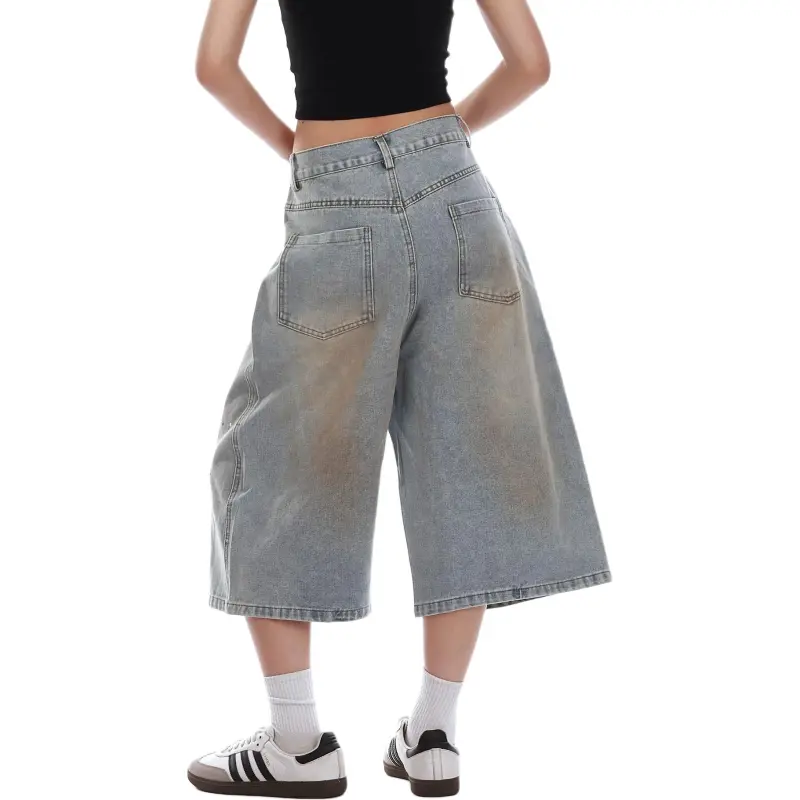 VINMUK Denim Shorts Unisex Blue-3